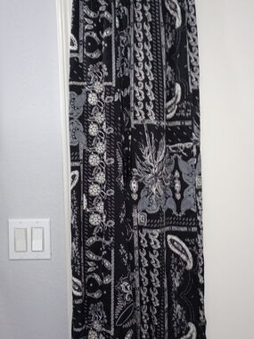 Rachel Zoe Black and White Paisley Wide-Leg Trousers Size XS